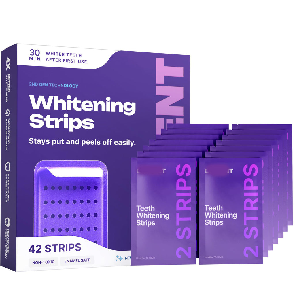 dr dent purple teeth whitening strips